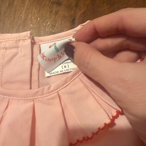 Girls’ Pink Candy Cane Dress - Picture 3 of 4